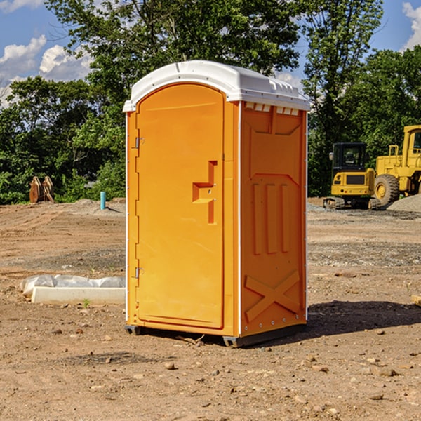 how often are the porta potties cleaned and serviced during a rental period in Holly Grove